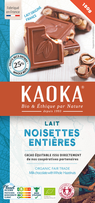 Kaoka -- Pépites chocolat au lait 36% bio Vrac - 5 kg – Aventure bio