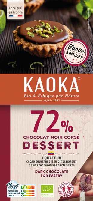 Chocolat pâtissier Noir Fleur de Cao 70%